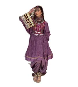 Vestido Kuchi afgano Original de calidad superior para mujer, bordado Natural plisado hasta el suelo, vestido Vintage modesto acampanado - Product Image 1