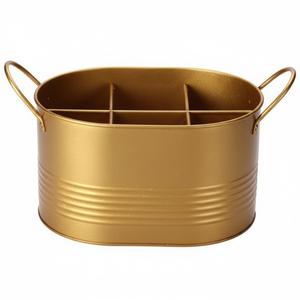 Porte-couverts en métal avec revêtement en poudre noire de qualité supérieure, 9 compartiments, avec poignées en bois, style fermier, porte-ustensiles en fer, pour table - Product Image 6