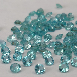 Apatite de couleur Paraiba naturelle coupe ronde 2mm Apatite à facettes lâche excellente qualité bonne couleur Apatite ronde - Product Image 1