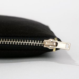 Eco-Friendly Cotton Zipper Clutch <b>Bag</b> 8x6 <b>Black</b> PVC Makeup Organizer Reusable Cosmetic Pouch - Product Image 5