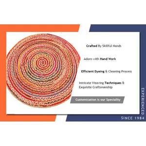 Vente chaude Écologique Coton Tissé Tapis Plat Armure Fibre Naturelle À La Main Dhurrie pour Salon Durable Décor À La Maison - Product Image 4