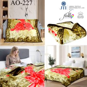 Couverture d'hiver en vison imprimée Raschel 100% polyester couverture douce et chaude avec motif solide pour lit double - Product Image 5