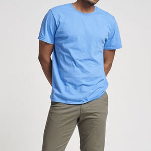 Camisetas en blanco de algodón 100% para hombre de alta calidad, camisetas con serigrafía de logotipo bordado DTG personalizado para hombre, camisetas con etiqueta para hombre - Product Image 1