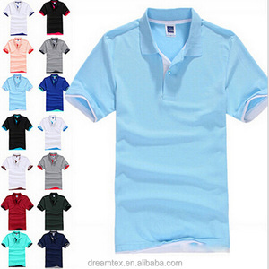 T-shirt polo simple vierge pour hommes avec logo OEM personnalisé imprimé sur un design - Product Image 1