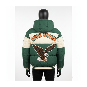 Chaqueta acolchada de invierno para hombre de alta calidad 320 GSM acolchado de poliéster suave elegante Panel de contraste abrigo cálido chaqueta acolchada para hombre - Product Image 2