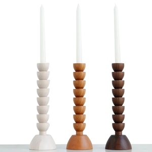 Bougeoir en bois personnalisé disponible en trois couleurs, nouveauté, cadeaux de pendaison de crémaillère de qualité fantastique - Product Image 1