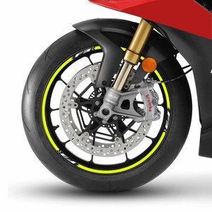 Bandes adhésives jaunes fluorescentes pour jantes de moto MV Agusta F3 pour pneus et accessoires de roues - Product Image 1