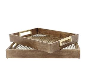 Bandeja redonda personalizable para servir de madera de acacia para cocina, hogar u hotel, vajilla de estilo clásico para fiesta o ser de comida - Product Image 5