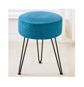 Nuevo diseño de artesanía india, herramienta de barras otomanas con tapa de madera, patas de polvo negro de hierro, mini taburete de tamaño de forma personalizada - Product Image 3