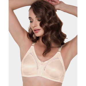 Soutien-gorge minimiseur en satin 340, sans armatures, confortable, avec fermeture à crochets réglables, respirant, en coton, sans couture 3D, logo sur la bonnette - Product Image 3