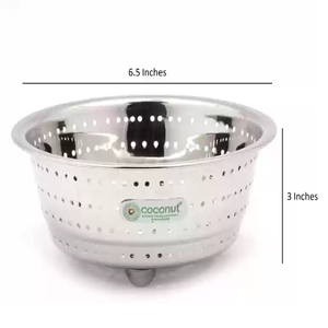 กระชอนสแตนเลสขนาดใหญ่ เป็นมิตรกับสิ่งแวดล้อม สำหรับกรองผลไม้ ผัก พาสต้า ตะกร้ากรองน้ำ กระชอนลึก สำหรับล้างข้าว ใช้ในร้านอาหารและที่บ้าน - Product Image 1