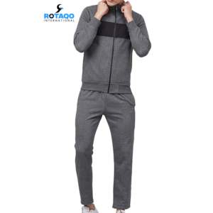 Conjunto Deportivo Informal de 2 Piezas para Hombre OEM, Chaqueta de Manga Larga con Cremallera Completa y Pantalones Deportivos para Correr - Product Image 1