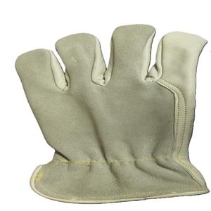 Keystone Gants de sécurité industrielle Gants de travail en cuir Doublure en coton Buffalo Split Front Grain Chaleur Respirant Anti-Vibration - Product Image 2