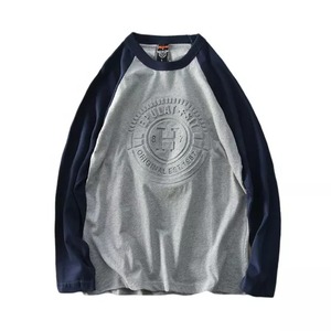Logo personnalisé bon marché brodé uni imprimé unisexe coton Vintage surdimensionné nouveau Design hommes pull-over col ras du cou sweat-shirt - Product Image 2