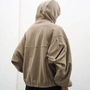 Sudadera con Capucha para Hombre, 100% Algodón Grueso, Logotipo Bordado Personalizado en la Parte Delantera, Hombros Caídos, Corte Regular, Forro de Tela Tejida - Product Image 2