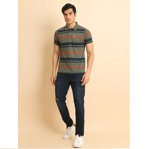 Camiseta de Manga Corta para Hombre, Estilo Pestel Olive, Transpirable, Ecológica, Cómoda, 100% Algodón, Ropa Casual - Product Image 1