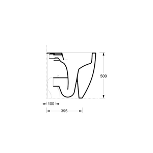 Inodoro de Pie de Cerámica Compacto Sin Borde Serie Burano 50 y Bidé Montado en el Suelo, Juego de Artículos Sanitarios Duraderos que Ahorran Espacio - Product Image 4
