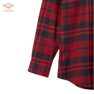 เสื้อเชิ้ตผ้าสักหลาดแขนยาวของผู้ชายใหม่เสื้อเชิ้ตผ้าฝ้ายลายสก๊อตแบบกระดุมลำลองขนาดใหญ่และใหญ่จาก BD - Product Image 4