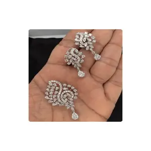 Бриллиантовые серьги по лучшей цене в Индии, натуральные бриллиантовые серьги-гвоздики, распродажа