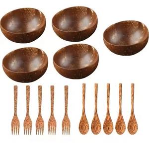 La mejor elección Combo de Coco para dos cuencos de coco grabados a mano Regalo personalizado Cuenco sostenible de Vietnam - Product Image 4