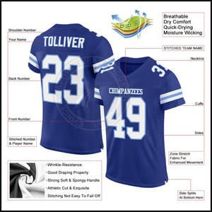 Maillot de football américain à manches courtes et séchage rapide pour homme Maillot respirant Vente en gros Chemise Sublimation Technique - Product Image 2