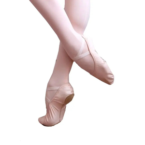 Chaussures de danse d'entraînement à demi-semelle souple de Ballet à ajustement confortable chaussures de danse à cinq trous à bas prix - Product Image 3