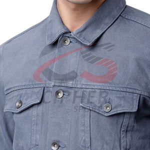 แจ็กเก็ตผ้ายีนส์ผ้าฝ้ายทอลายทแยงแจ็กเก็ตซักได้ซิปด้านหน้าออกแบบได้ตามต้องการล่าสุด - Product Image 6