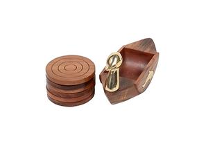 Dessous de verre classique en bois fait à la main tapis carré pour mariage pour les cafés restaurants hôtels - Product Image 4