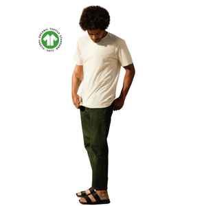 Camiseta de hombre 100% algodón respetuoso con el medio ambiente deportivo de secado rápido raglán 30 hilo individual Extra elástico para facilitar el movimiento mangas regulares - Product Image 2