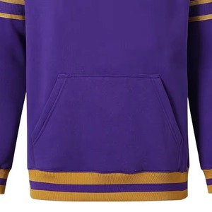 Sudaderas con capucha personalizadas de alta calidad al por mayor de la Universidad invierno patrón sólido polar de gran tamaño hombro caído Vintage 3D - Product Image 6