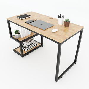UBAN Minimalist Design FD68032 Bookshelf <b>Computer</b> Table 120x60x75cm Rubber Wood Study <b>Desk</b> for Bedroom Use - Product Image 1