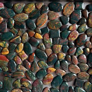 Piedra de sangre de grado AAA +, ágata, jaspe, cabujón, piedra preciosa natural verde suelta para decoración artesanal y fabricación de joyas - Product Image 2