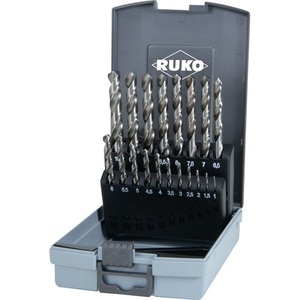 ชุดดอกสว่านเกลียว RUKO 25 ชิ้น DIN 338 ประเภท N ขนาด 1-13 x 0.5 มม. HSS ในกล่องพลาสติก ชุดเครื่องมือโปรโมชั่น - Product Image 1