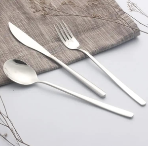 El mejor juego de cubiertos de diseño personalizado, cuchillo de cena de acero inoxidable, cuchara, tenedor, hogar, cocina, restaurante, vajilla, decoración de eventos de boda - Product Image 1