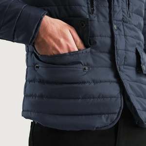 Bo Quilt Windbreaker <b>Jacket</b> Casual Korean Street Style Water Proof Coated Zippered <b>Half</b> Closure Hooded New Pattern XS XL 5XL - Product Image 6
