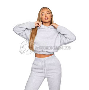 Conjunto Deportivo de 2 Piezas para Mujer, Talla Grande, Sudadera Ligera con Capucha, Pantalones Deportivos Transpirables, Top Corto, Logotipo Personalizado - Product Image 2