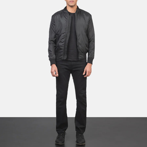 Blouson bombardier noir Ramon Vêtements d'extérieur en polyester résistant à l'eau avec bordure en daim et doublure en viscose - Product Image 2