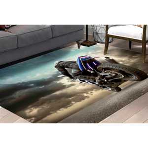 Tapis de moto : antidérapant pour garage, décoration de chambre de garçon, tapis doux non tissé - Product Image 1