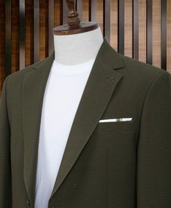 65% <b>Polyester</b> 35% <b>Viscose</b> Mens Dark Green Sport Suit Modern Slim Fit Casual Business Suit for Office Travel and Everyday Wear - Product Image 2