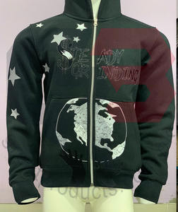 Sudadera con capucha de lana pesada de algodón 100% para hombre, ropa de calle de alta calidad, jersey con estampado único, bordado 3D personalizable XS - Product Image 2