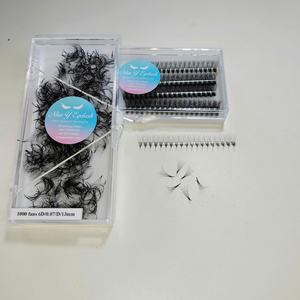 Pestañas de Plumas 3D-24D Hechas a Mano, con Efecto Fluffy, Curvatura CC, 1000 Fans, Diseñadas Según los Requisitos del Cliente, Sintéticas y Duraderas - Product Image 2