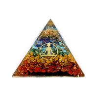 Pyramide d'Orgonite Spirituelle Arbre de Vie 7 Chakras Faite à la Main en Gros, Artisanat de Pierres Semi-Précieuses de Qualité Supérieure MUNTAHA AGATE