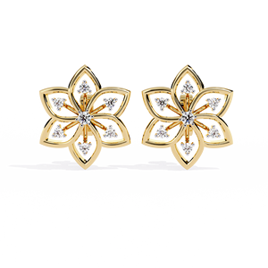 Pendientes de tuerca de diamante amarillo natural VVS personalizados 10K 14K 18k en oro rosa y oro blanco para fiestas y bodas Certificado IGI - Product Image 5