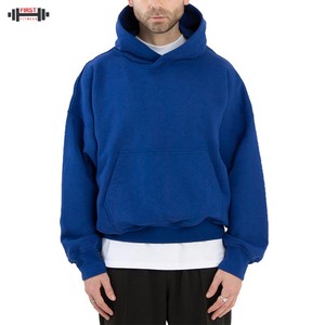 Streetwear personnalisé sans ficelle de haute qualité coupe-vent respirant 100% coton polaire unisexe sweats à capuche en éponge française 300gsm - Product Image 4
