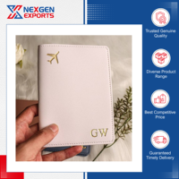 Couverture de passeport en similicuir de luxe élégant fait à la main porte-carte personnalisable RFID bloquant les fentes pour cartes de crédit Premium conçues