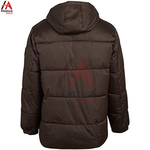 Veste matelassée coupe-vent résistante à l'eau pour hommes manteau matelassé à capuche chaud d'hiver avec fermeture à glissière vêtements d'extérieur isolés au printemps - Product Image 5