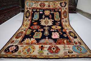 Alfombras abstractas para sala de estar, alfombra 6x8, 8x10, 6x7 8x9 9X12, Oushak verde hecho a mano para juegos de alfombras para el hogar de corredor de oración - Product Image 6