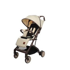 Роскошная детская коляска с высоким обзором, переноска для детской коляски, китайский поставщик, прямая продажа, 3 в 1, кожаная, под заказ, OEM, индивидуальный логотип рамы