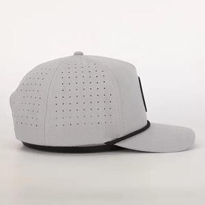 Haute qualité 5 panneaux en caoutchouc Logo Performance Sport casquette de Baseball personnalisé broderie Logo étanche découpé au Laser perforé unisexe - Product Image 3