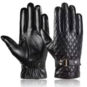 Nouveaux gants d'hiver décontractés en cuir tendance - Haute qualité, sur mesure, écologiques, légers, compatibles écran tactile, longueur opéra - Product Image 1